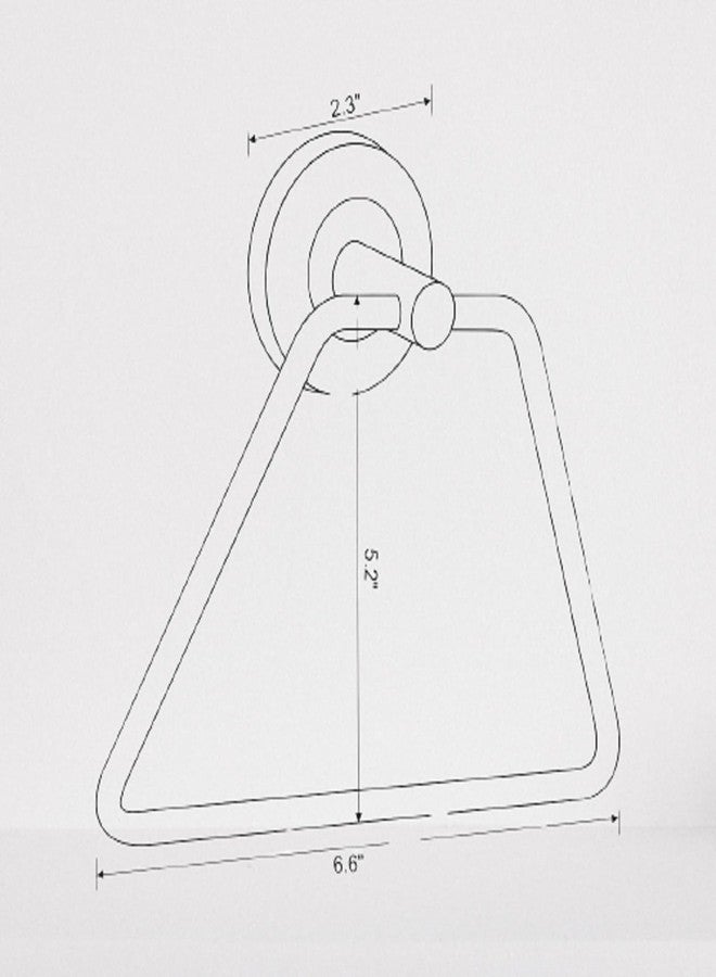 JAGGER JAG225 حلقات مناشف مثلثة/حامل مناشف/حامل مناشف يد/حامل مناديل/حامل مناشف للحمام والمطبخ وحوض الغسيل (فضي، عبوة من قطعة واحدة) - Image 3